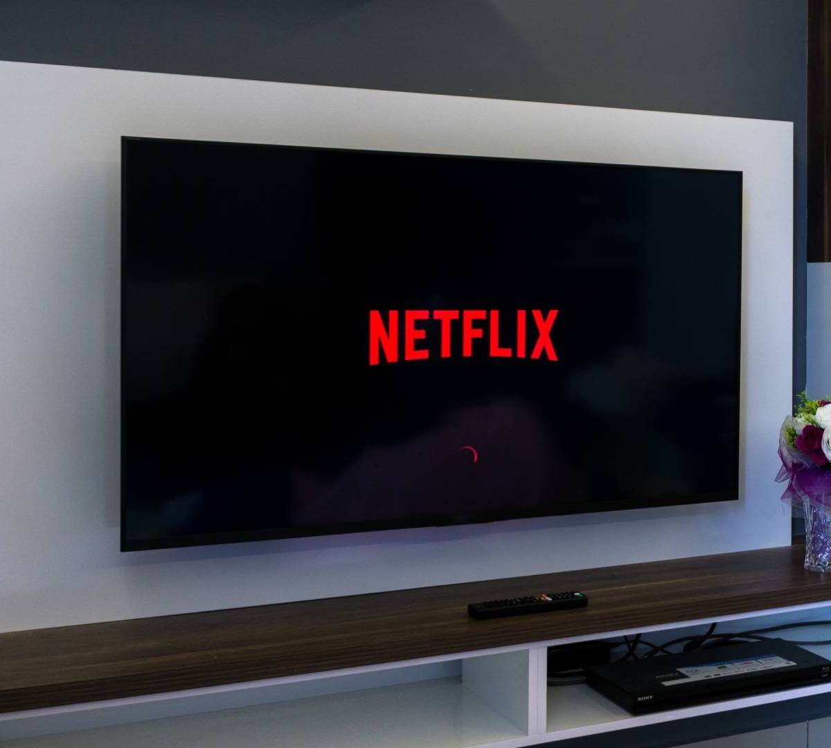 Netflix logo on a TV screen